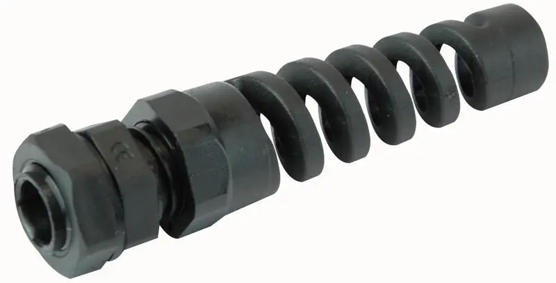 PRO POWER M12 Nylon Cable Gland with Strain Relief, IP68 Black