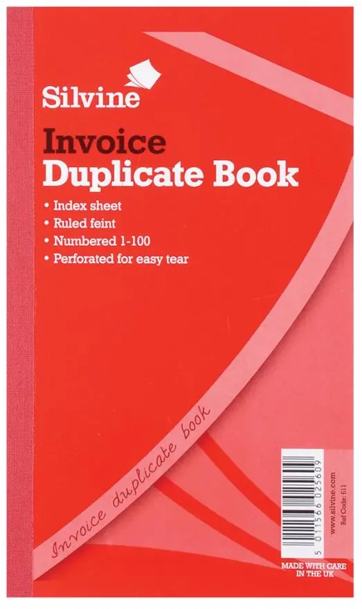 SILVINE - Duplikat-Rechnungsbuch 210x127mm - 100 Seiten