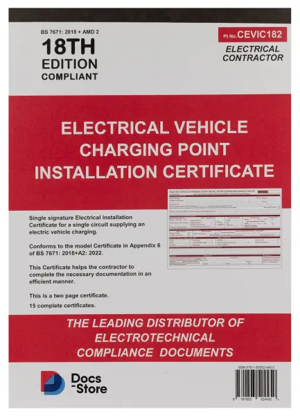 DOCS-STORE Emergency Lighting Inspection Certificate (Pack of 15)