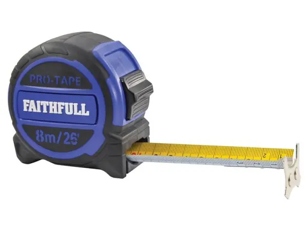 Faithfull Pro Tape Measure 8m/26ft, 32mm Wide Blade