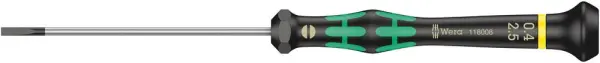 Wera 2035 Slotted Screwdriver 0.4x2.5mm, 80mm, for Electronics