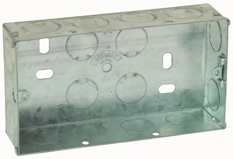 Appleby Caja de Instalación de 2 Módulos, Acero, 35mm