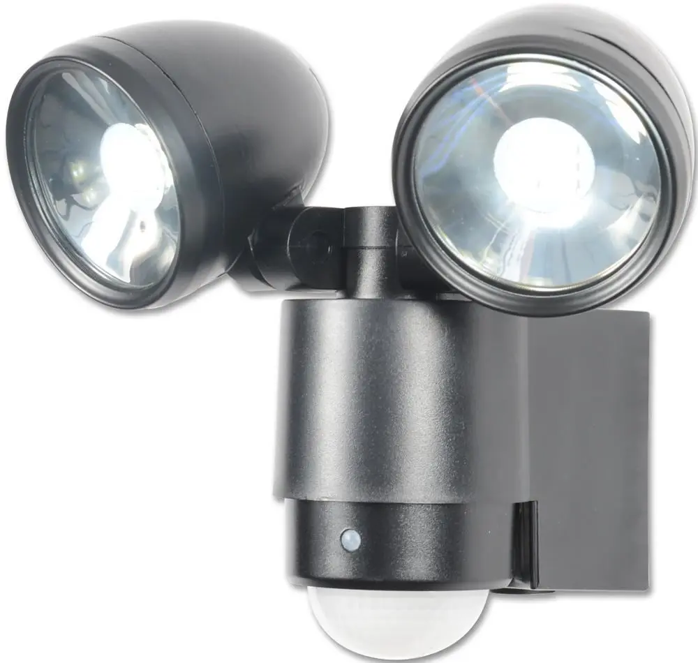 RARAION Foco LED Doble con Sensor PIR, 2x3W, Negro