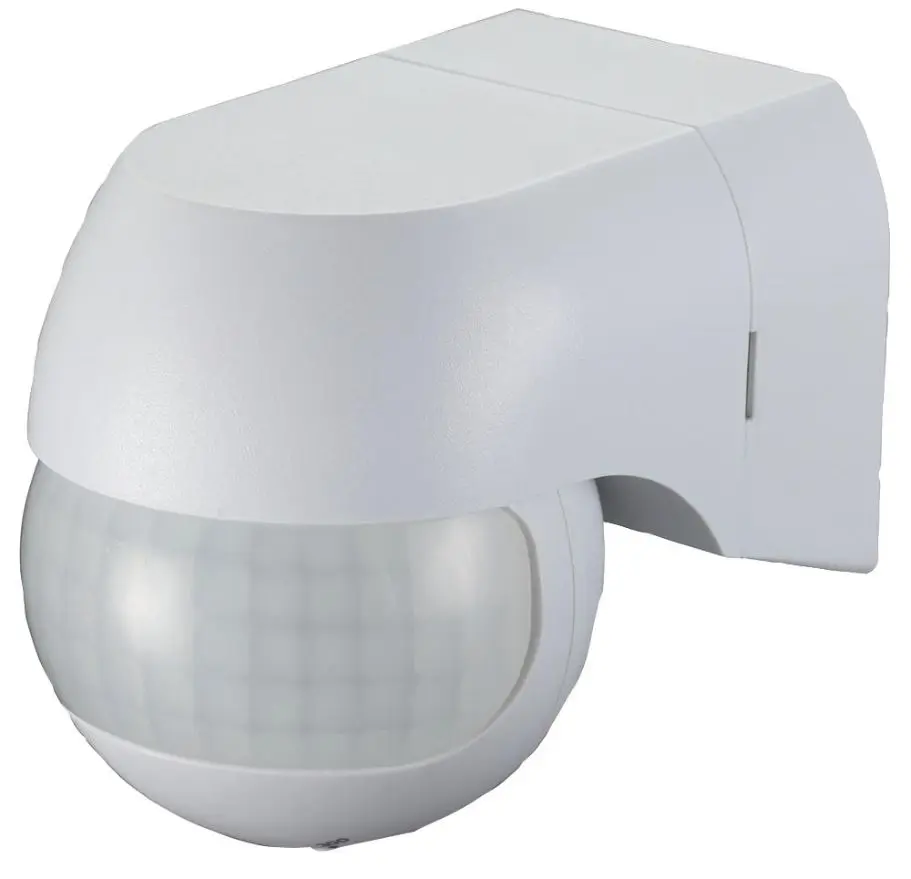PRO ELEC Capteur PIR murale, IP44, Blanc, Portée 12m