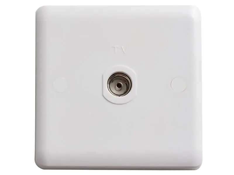 Deta Vimark Single Co-Axial Outlet for TV & Radio Aerial
