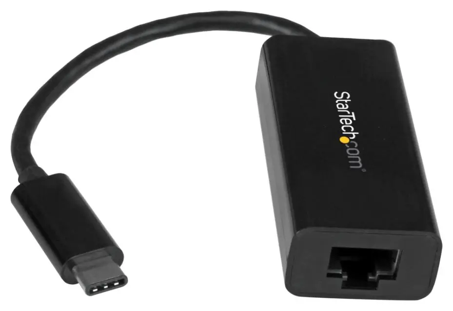 STARTECH USB-C 기가비트 이더넷 어댑터, 블랙