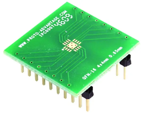 PROTO ADVANTAGE Adaptador QFN-16 a DIP-20 PCB para SMT