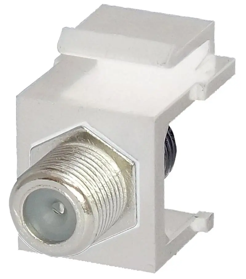 TUK F Connector Keystone Coupler, White