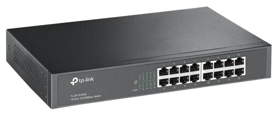 TP-Link 16-Port Fast Ethernet Switch, Desktop/Rack Mount
