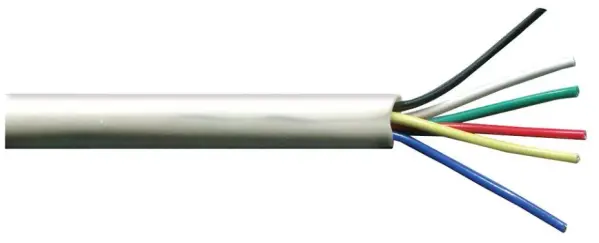 PRO POWER 6-Core Alarm Cable, 0.22mm², White, 100m