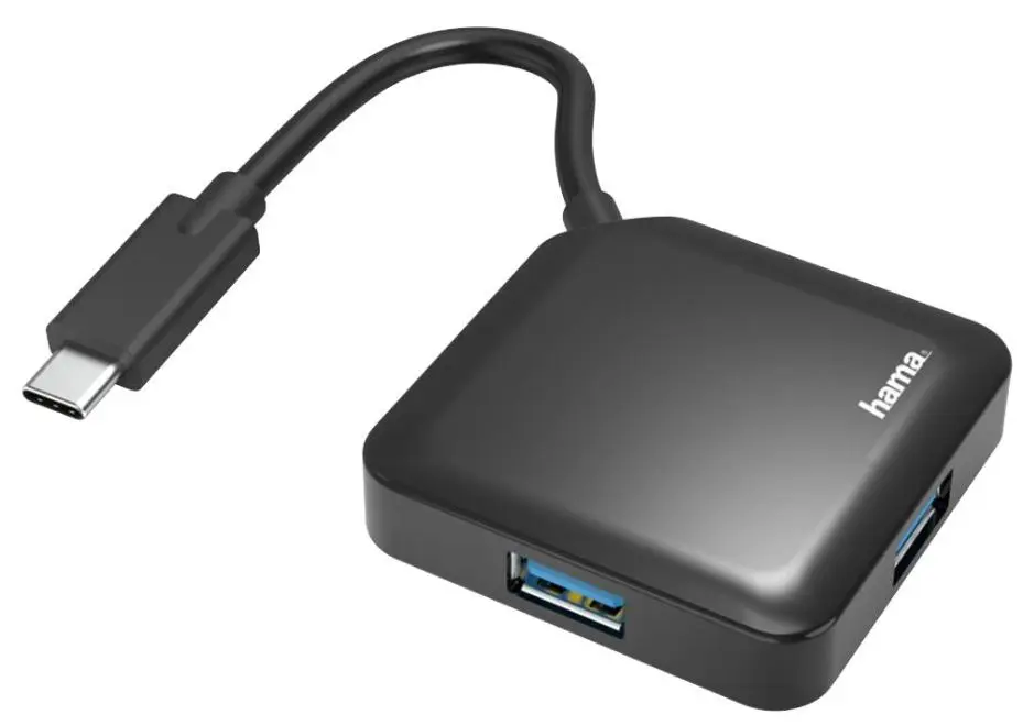 HAMA 4 Port USB 3.2 Gen 1 Hub, 5Gb/s, USB-C