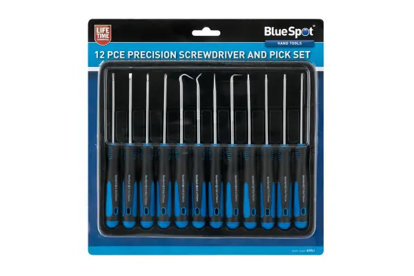 Blue Spot Tools - Set Pemutar Skru & Pick Ketepatan 12 PC