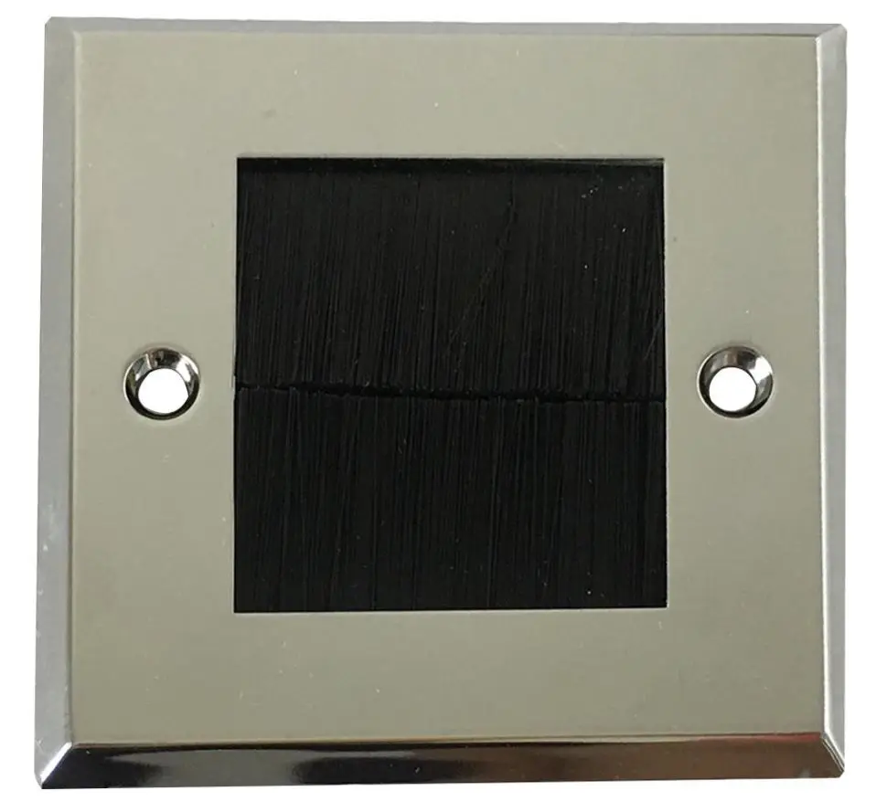 AV STAR 1 Gang Steel Black Brush Plate, Chrome Finish