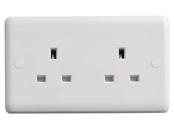 Deta Vimark Ononderbroken 2-Gang 13A Stopcontact