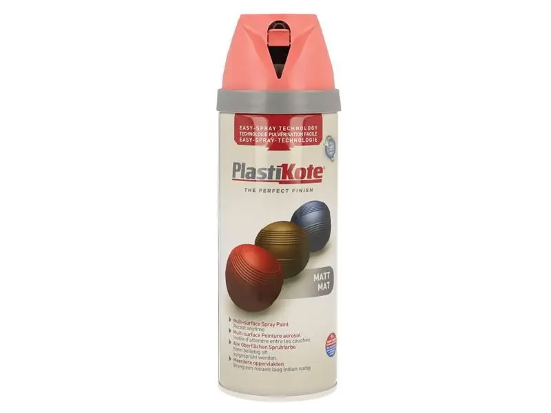 Peinture mate PlastiKote Twist & Spray, Corail poussiéreux, 400ml