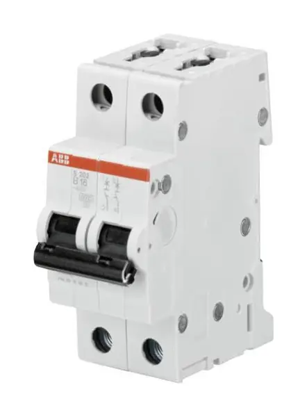 Disjoncteur bipolaire ABB S202-B16, 16A, Type B