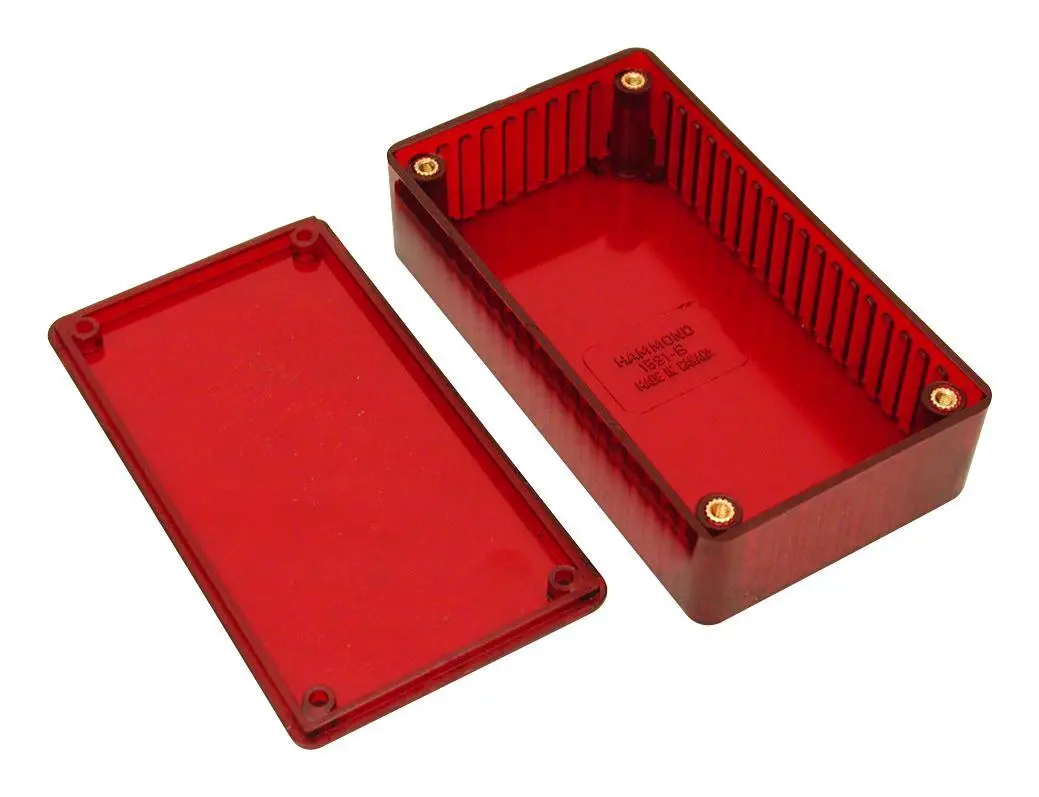 HAMMOND Caja de Policarbonato Translúcido Rojo IP54 191x110x57mm