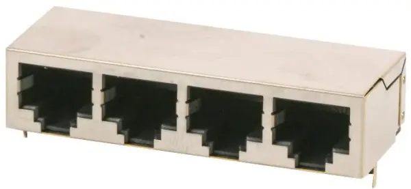 MH CONNECTORS Multi-Port RJ45 Sockets, 4 Gang, Shielded