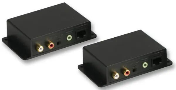 Pro Signal Transmisor y Receptor de Audio Estéreo por Cat5/6, Alcance 180m