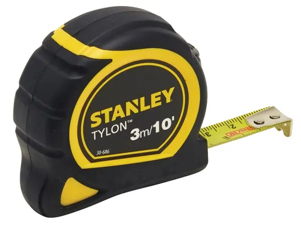 STANLEY Tylon Pocket Tape 3m/10ft, 13mm Blade Width, Loose