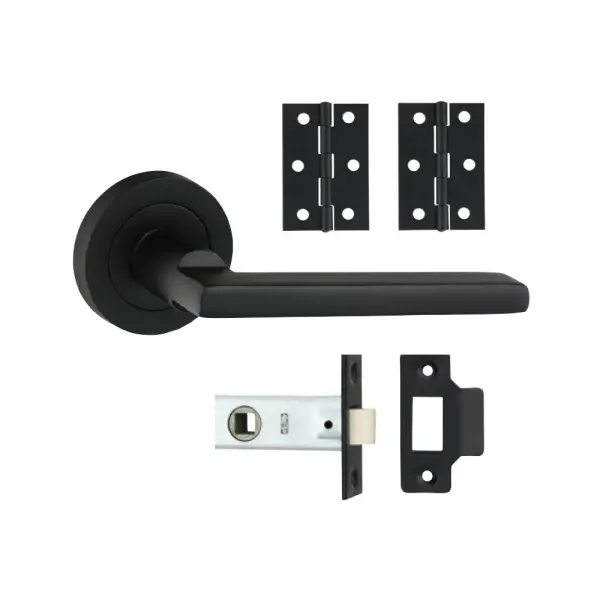 Timco Radmore Lever On Rose Door Pack - Matt Black