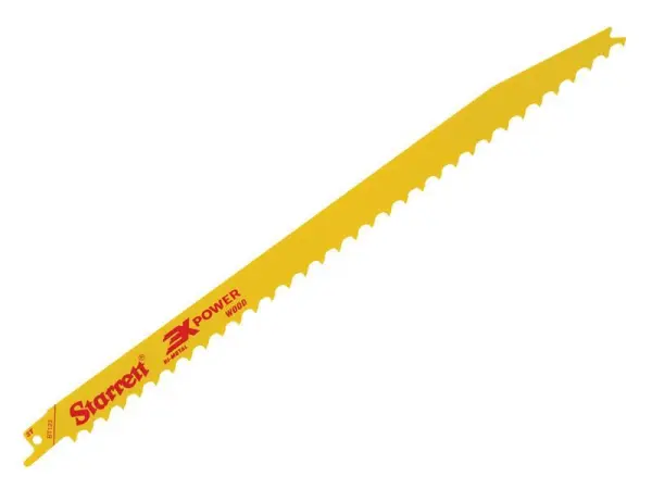 Lames de scie alternative bimétal Starrett BT123-5 pour bois, 300mm, 3 TPI (Lot