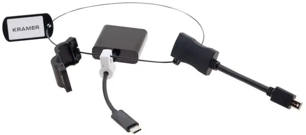 KRAMER Anillo Adaptador HDMI con Mini DisplayPort y USB-C
