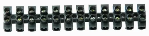 PRO POWER 12-Way Terminal Block, 3A, Polyethylene, Black (10 Pack)