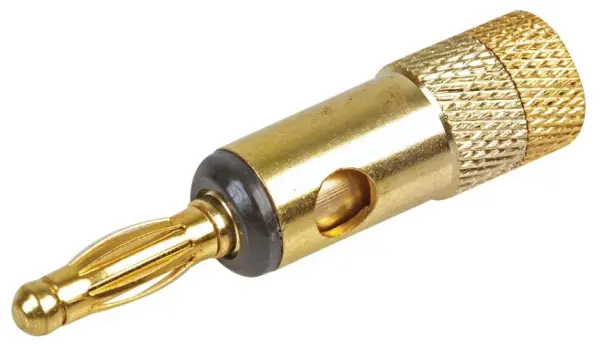 PRO SIGNAL 4mm Gold Plated Banana Plug, Black