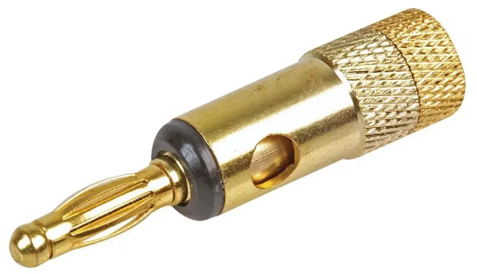 PRO SIGNAL Connettore Banana Dorato 4 mm, Nero