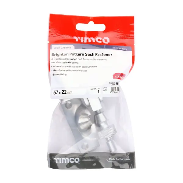 Timco Brighton Ferme-fenêtre Satin Chrome