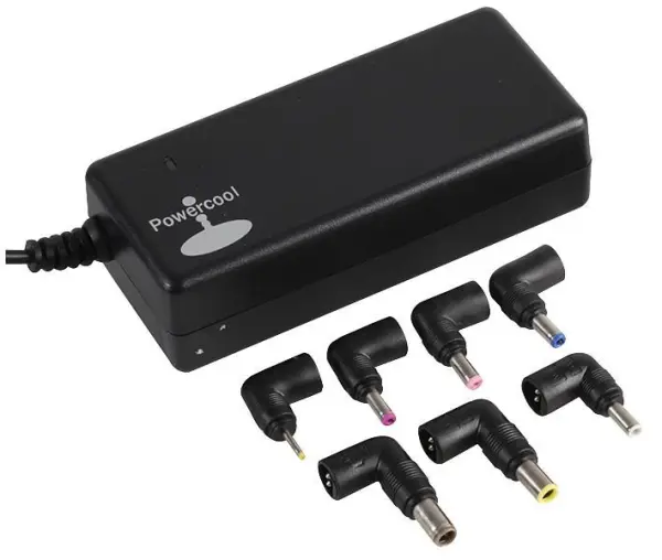 POWERCOOL 15V-20V Desktop Universal Laptop Power Supply with 8 Tips - 90W