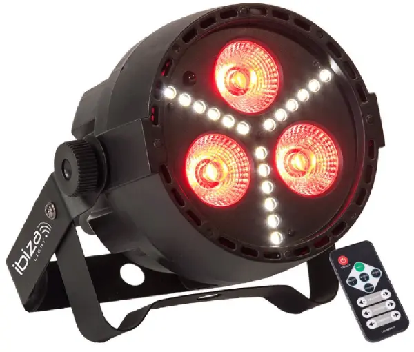IBIZA LIGHT 15W LED RGBW Compact PAR Can with Strobe & Remote
