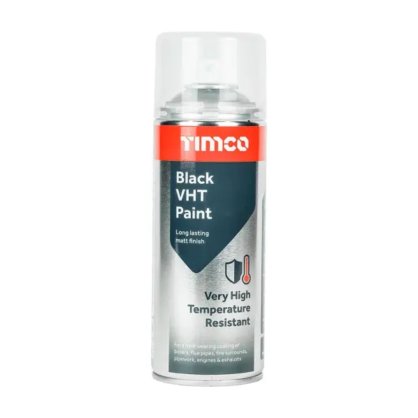 Timco - Schwarze VHT Farbe (380ml - 1 Stück)