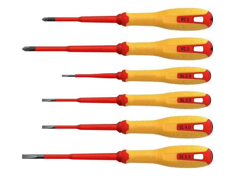 Hultafors VDE Pozidriv & Slotted Screwdriver Set, 6-Piece