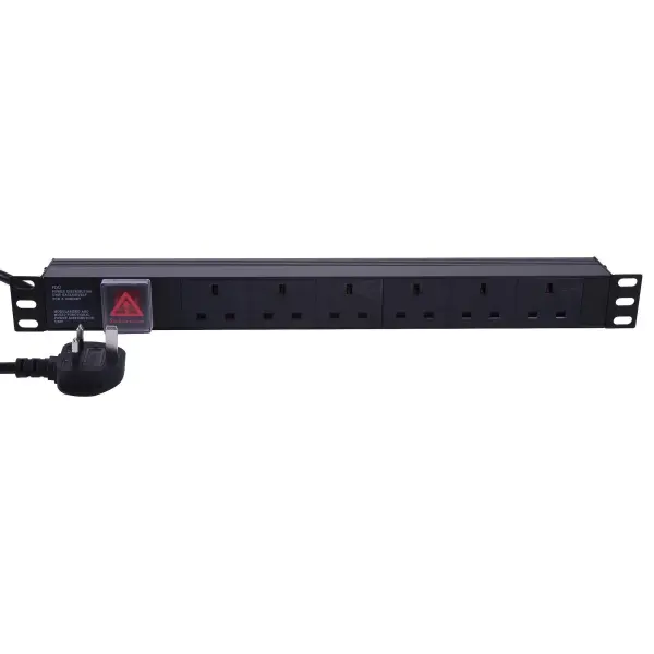 POWERCOOL 1U Rack Mount PDU, 6 UK Outlets, 13A, 1.8m Cable