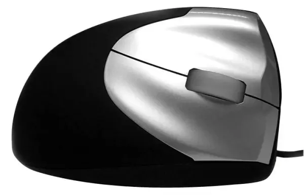 ACCURATUS USB Vertical Mouse 2, 1600 DPI, Zilver/Zwart