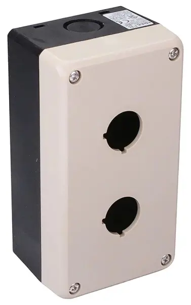 IDEC FB2W-211Z 2 Hole Control Station Enclosure Box, Polycarbonate, IP65