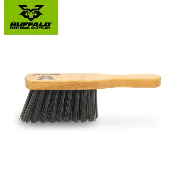 Buffalo Stiff PVC Handbügelbürste mit Holzgriff