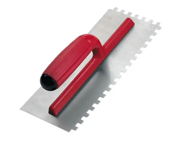 RUBI TILING TOOLS PRO Stahlkammzahnspachtel 28 x 10 cm, 6 x 6 mm Zahnung