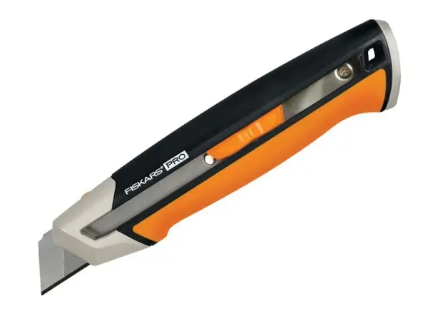 Fiskars Cuchillo de Seguridad CarbonMax 25mm con Cambio Rápido de Hoja