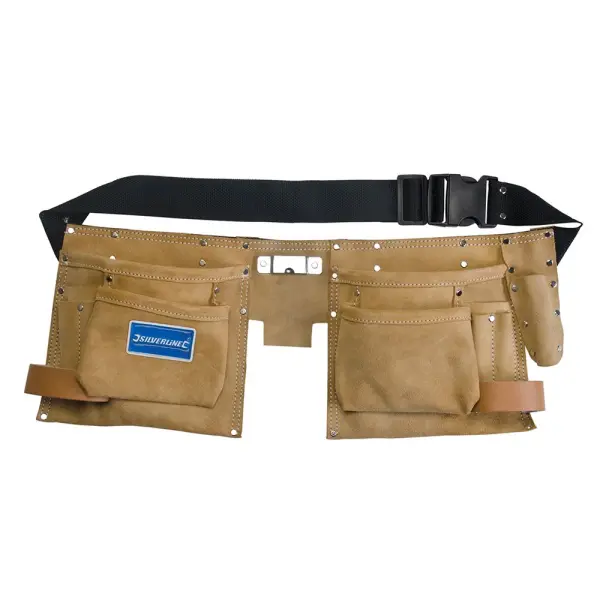 Silverline Double Pouch Tool Belt, 8 Pockets, 300x200mm