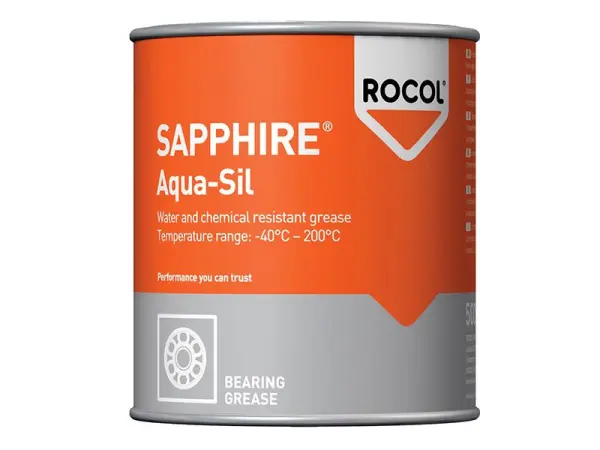 ROCOL SAPPHIRE Aqua-Sil Bearing Grease, Silicone, 500g Tin