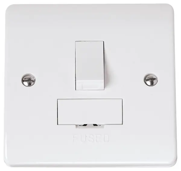 Mode Switched Fused Connection Unit, 13A, White