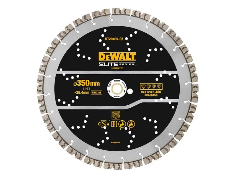 DEWALT ELITE SERIES Disco Diamantato per Calcestruzzo Armato 350mm x 25.4mm