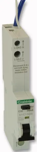 CRABTREE Starbreaker Μονόπολο RCBO Τύπου C, 32A 30mA