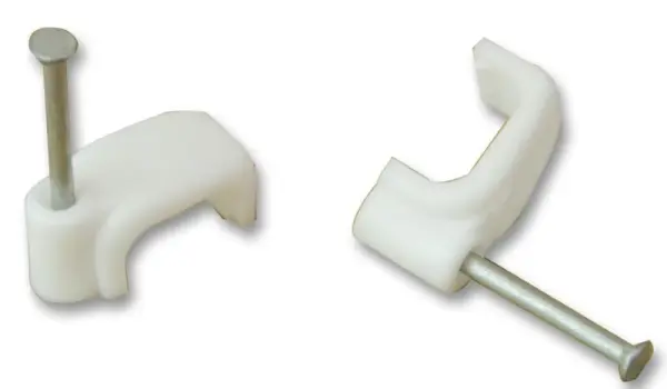 UNIFIX Flachclip für Flachkabel 4,0mm weiß, 100 Stück