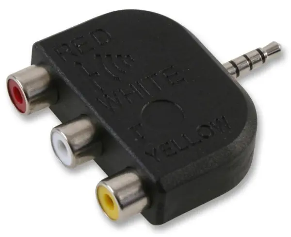 Pro Signal Adaptador de 3x RCA para Jack 3,5mm 4-Polos