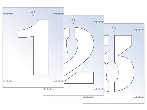 Scan Zahlen-Schablonenset 300mm