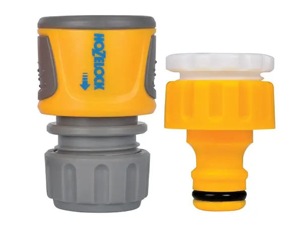 Hozelock 2071 Threaded Tap & Soft Touch Hose Connector Set